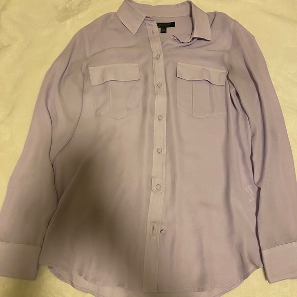 Lavender work blouse - Picture 1 of 3